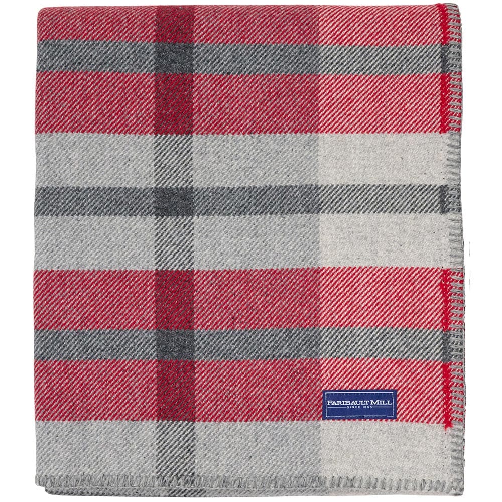 Faribault Mill Northfield Plaid Wool Throw Blanket
