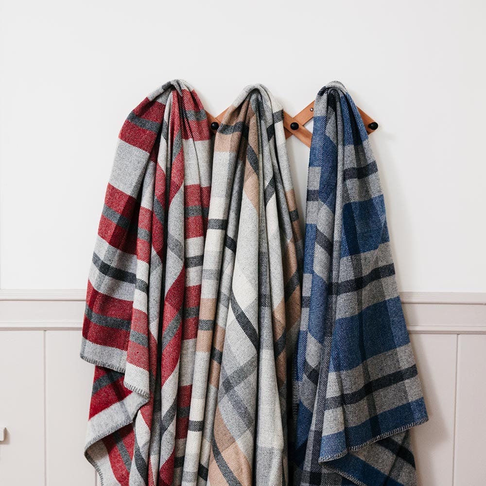Faribault Mill Northfield Plaid Wool Throw Blanket