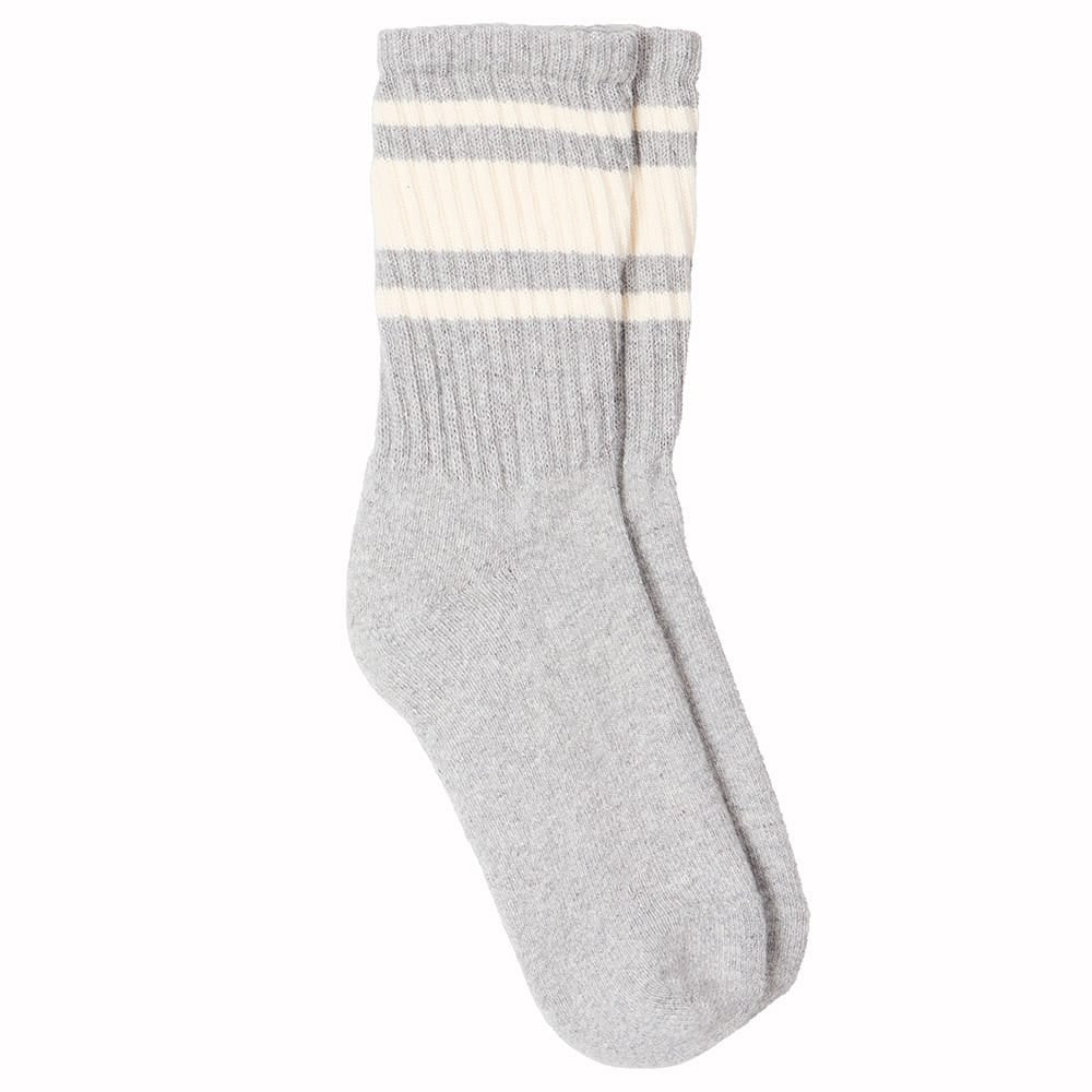 Faribault Mill One Size Faribault Mill x American Trench Retro Stripe Socks - Heather Gray