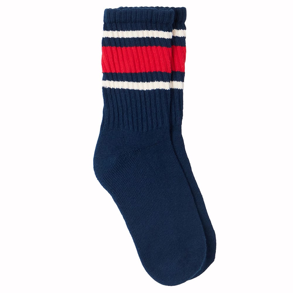Faribault Mill One Size Faribault Mill x American Trench Retro Stripe Socks - Navy