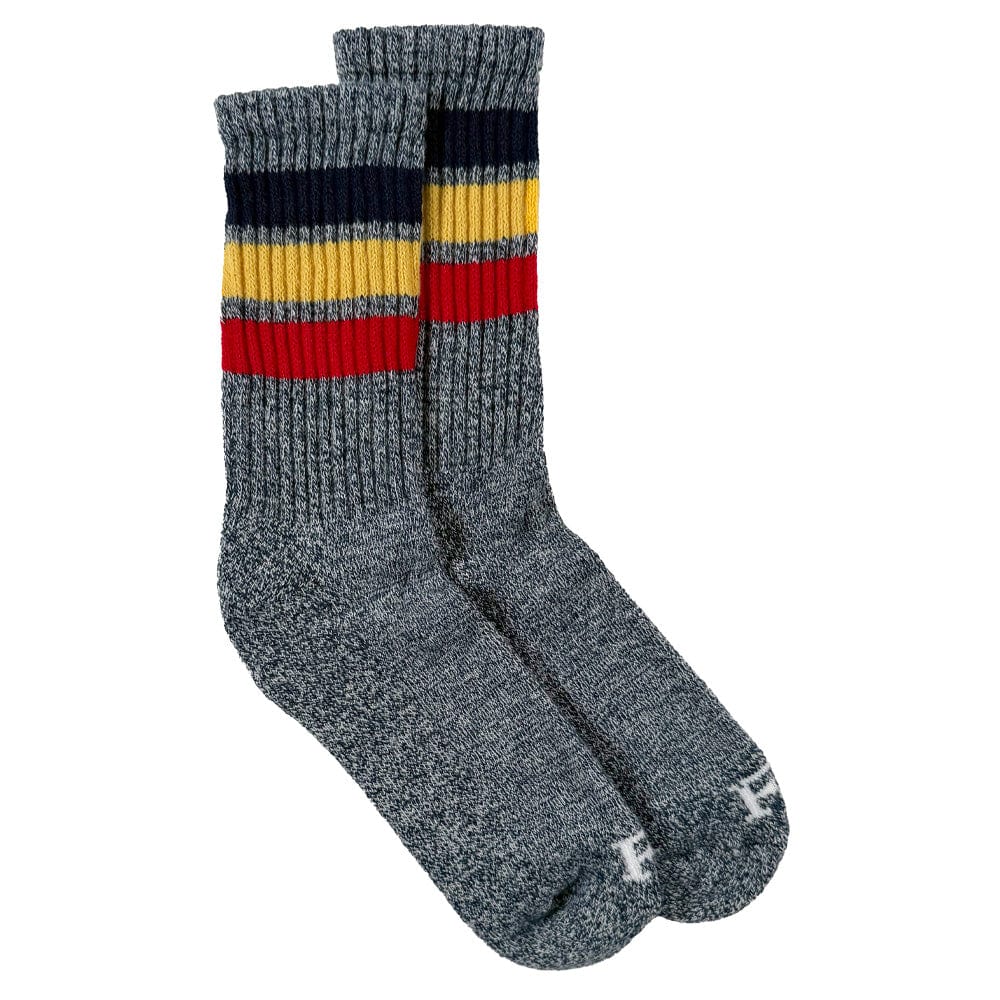 Faribault Mill One Size Frontier Cotton Marled Socks - Navy/Natural