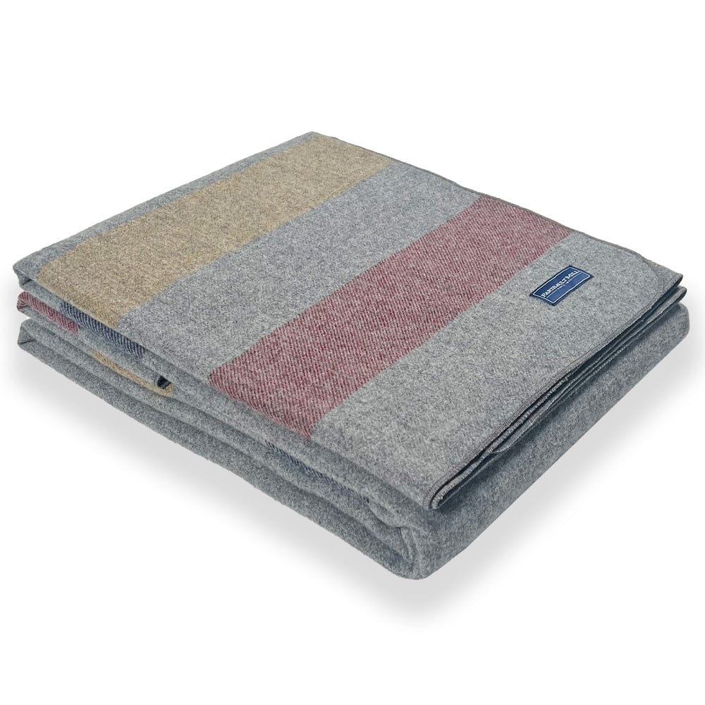 Faribault Mill Queen Frontier Lightweight Wool Blanket - Gray