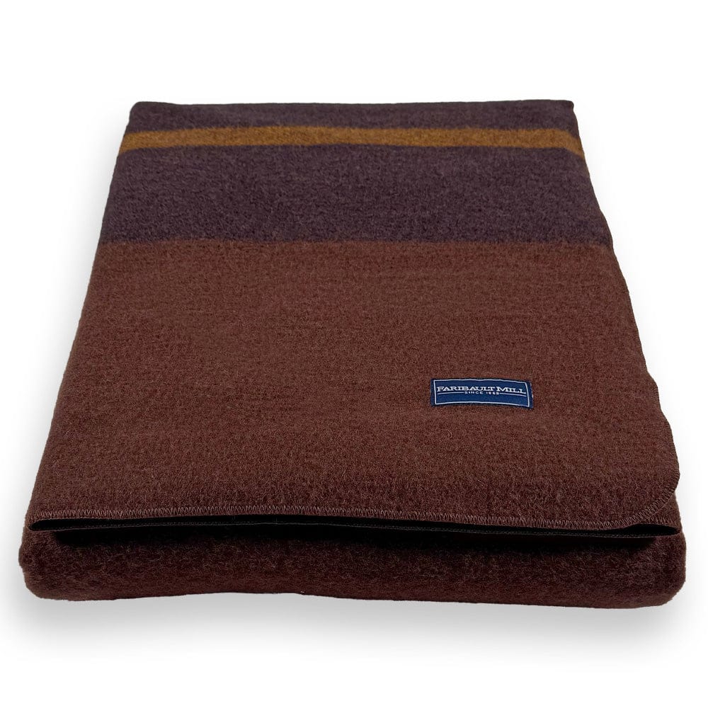 Faribault Mill Scout Wool Camp Blanket - Brown