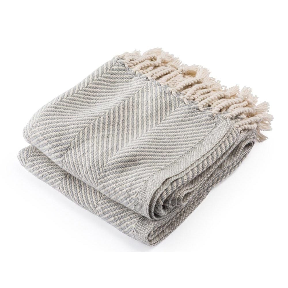 Limited Edition Monhegan Cotton Throw With Fringe Gray Heather active group-gallery Herringbone machine washable