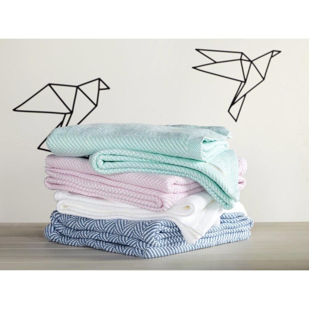 Penobscot Cotton Baby Blanket - Denim active Current Full Price group-gallery machine washable Maine New Lower Price Patterns & Plaids Penobscot Cotton Baby Blanket personalization