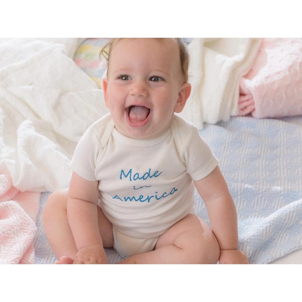 Pogonia Cotton Baby Blanket - Pale Blue active Current Full Price group-gallery machine washable Maine New Lower Price Patterns & Plaids personalization Pogonia Cotton Baby Blanket