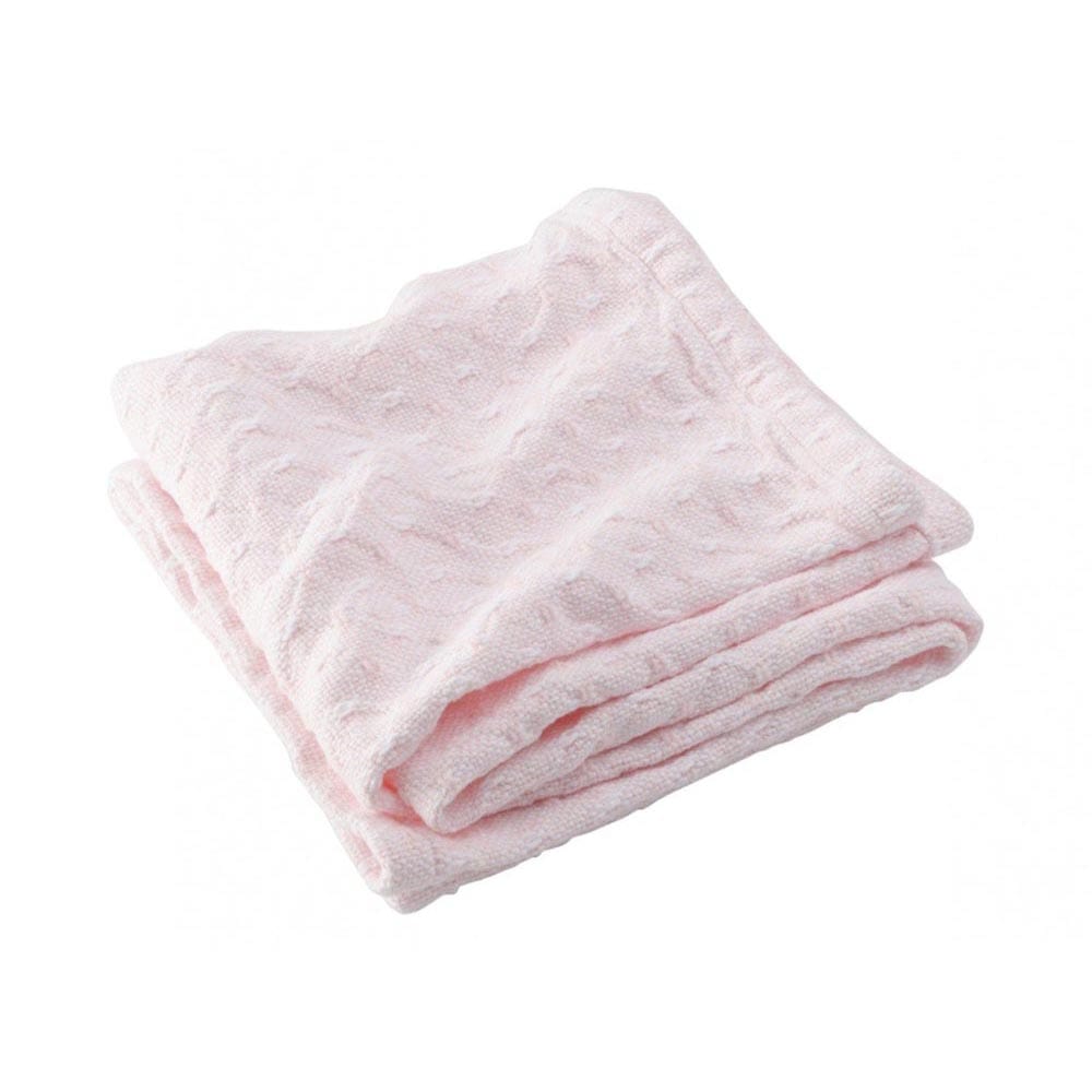 Sandpiper Cotton Baby Blanket - Pale Pink 36" x 46" active Current Full Price group-gallery machine washable Maine New Lower Price personalization Sandpiper Cotton Baby Blanket Solids