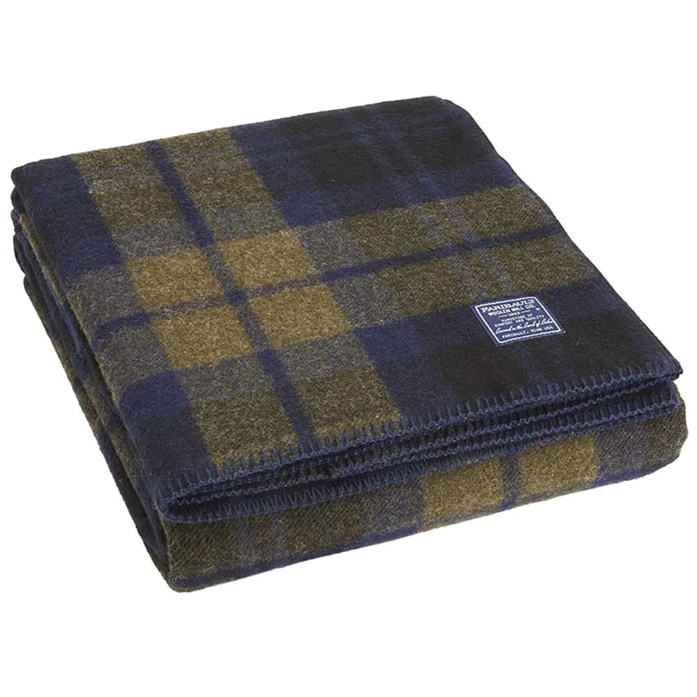 Factory Second Shadow Plaid Wool Blanket active Faribault machine washable Patterns & Plaids