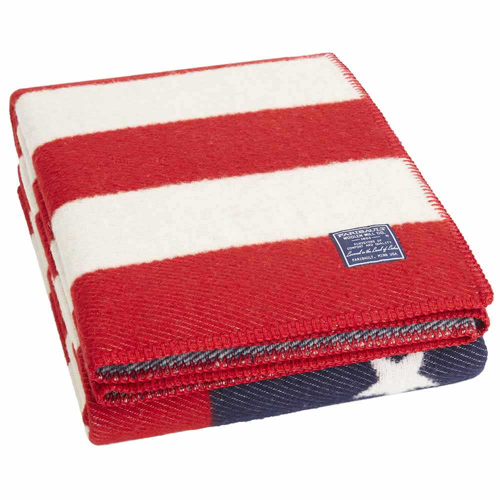 American Flag Wool Throw active Current Dry clean or hand wash Faribault Full Price Great Flags New Lower Price