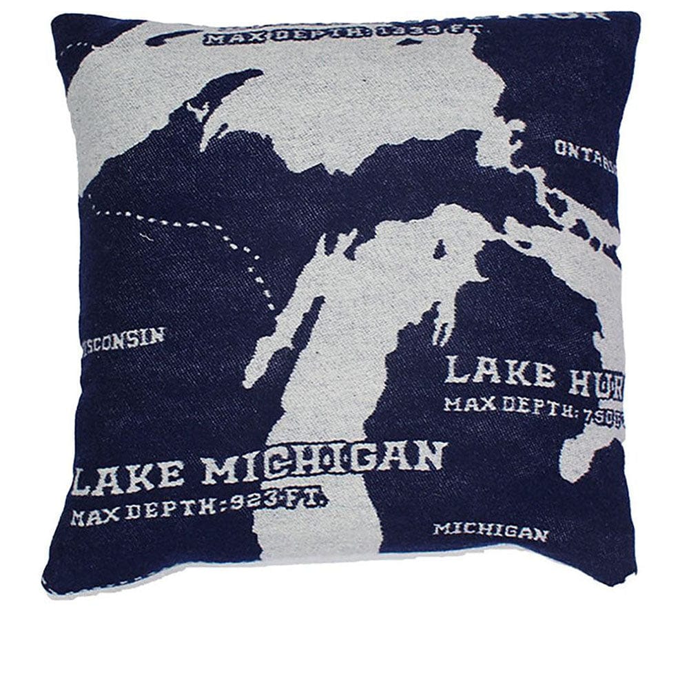 Great Lakes Map Pillow Case active Current Dry clean or hand wash Faribault Full Price New Lower Price