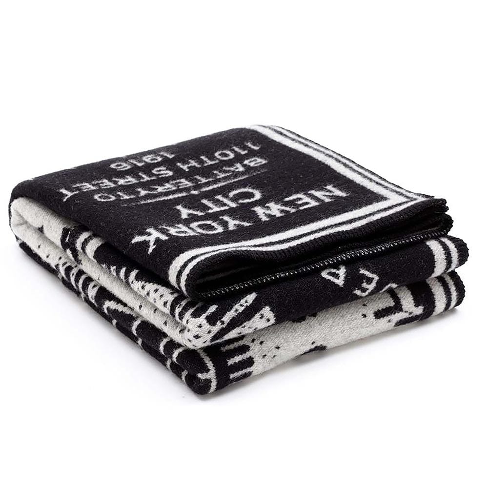 New York City Map Wool Throw active Current Dry clean or hand wash Faribault Lakes & Maps New Lower Price