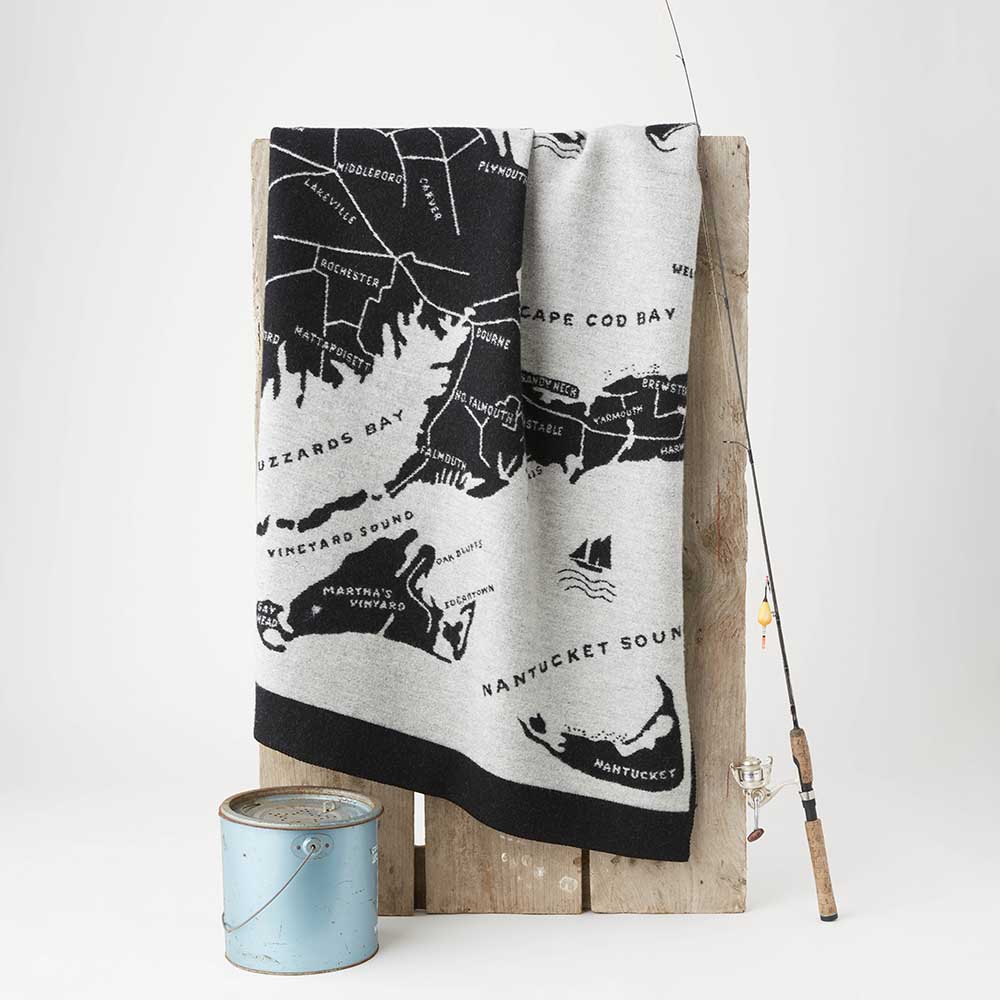 Factory Second Boston Map Wool Throw active Dry clean or hand wash Lakes & Maps