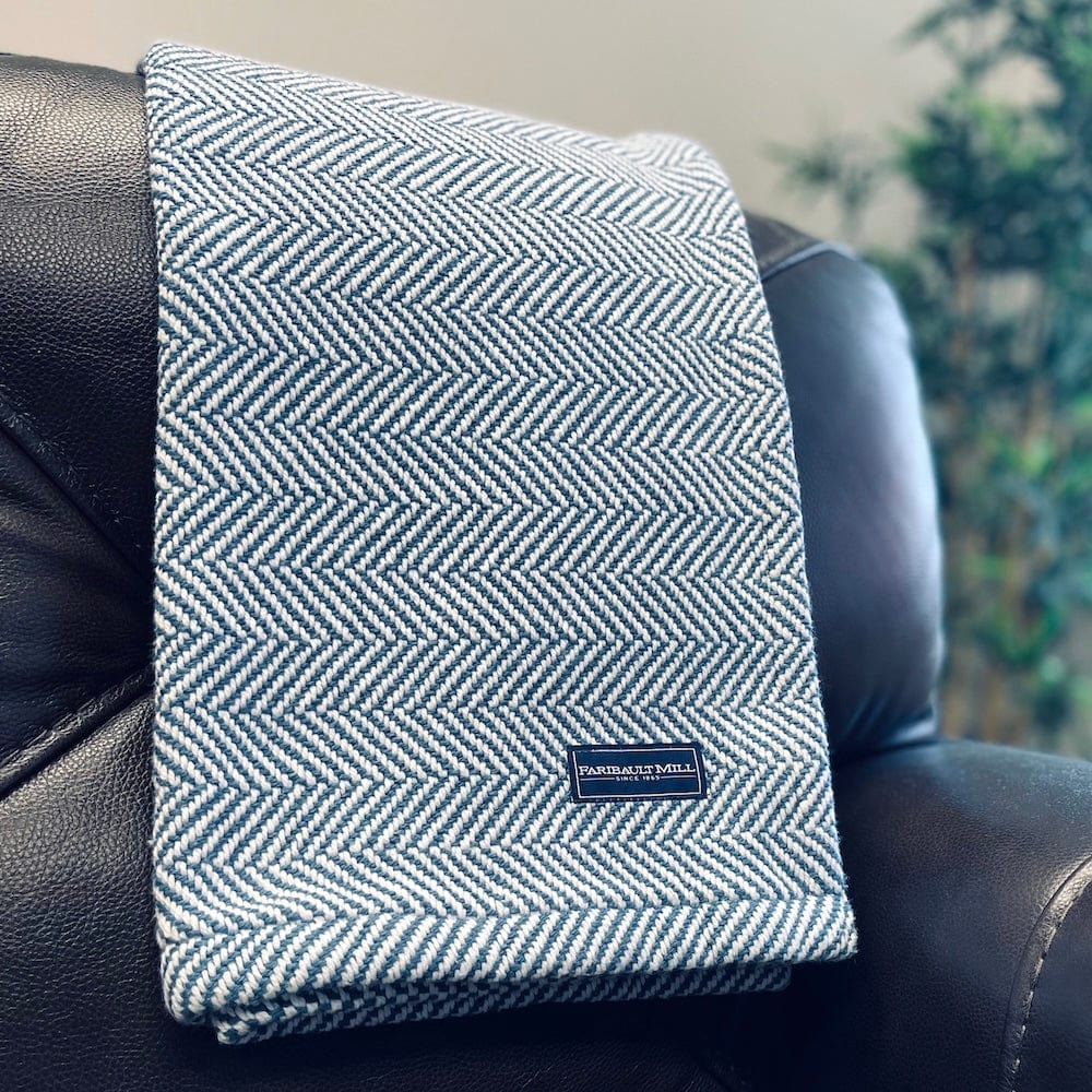 Penobscot Cotton Throw - Indigo active Current Full Price group-gallery machine washable Maine New Lower Price Penobscot Cotton Throw Stripes