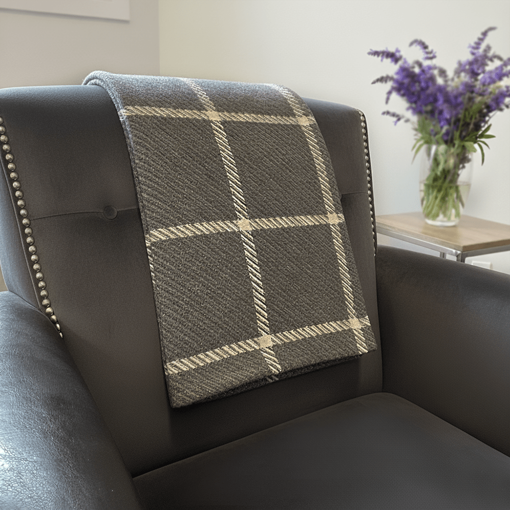North Star Crocus Hill Throw - Gray Current Faribault group-gallery Machine Washable New Lower Price North Star Crocus Hill Throw sustainable throws