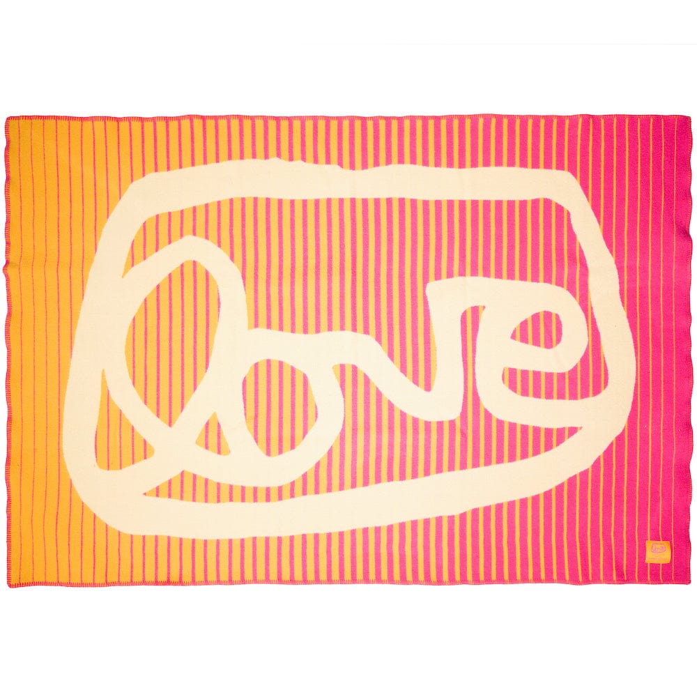 Alexandra Grant LOVE™ Wool Throw Blanket Gradient Pink active Dry clean or hand wash Full Price group-gallery