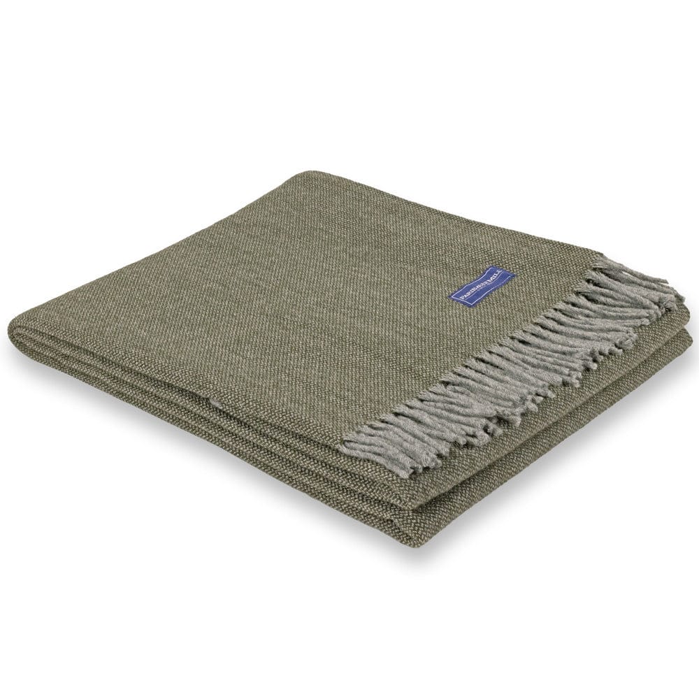 Factory Second Ashby Twill Wool Throw - Olive active Factory Second Ashby Twill Wool Throw Faribault machine washable Solids