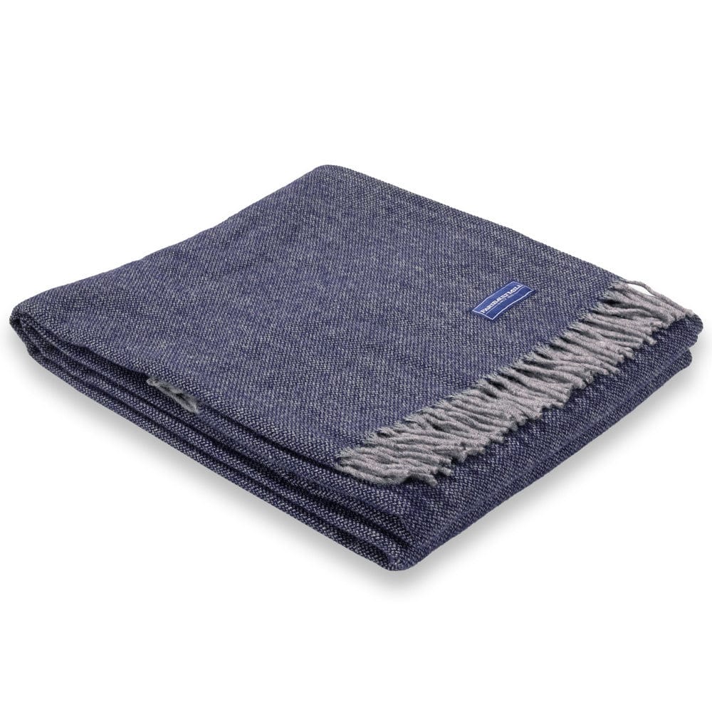 Ashby Wool Throw Blanket - Navy 50" x 72" active Ashby Wool Throw Current Faribault group-gallery machine washable New Lower Price personalization Solids