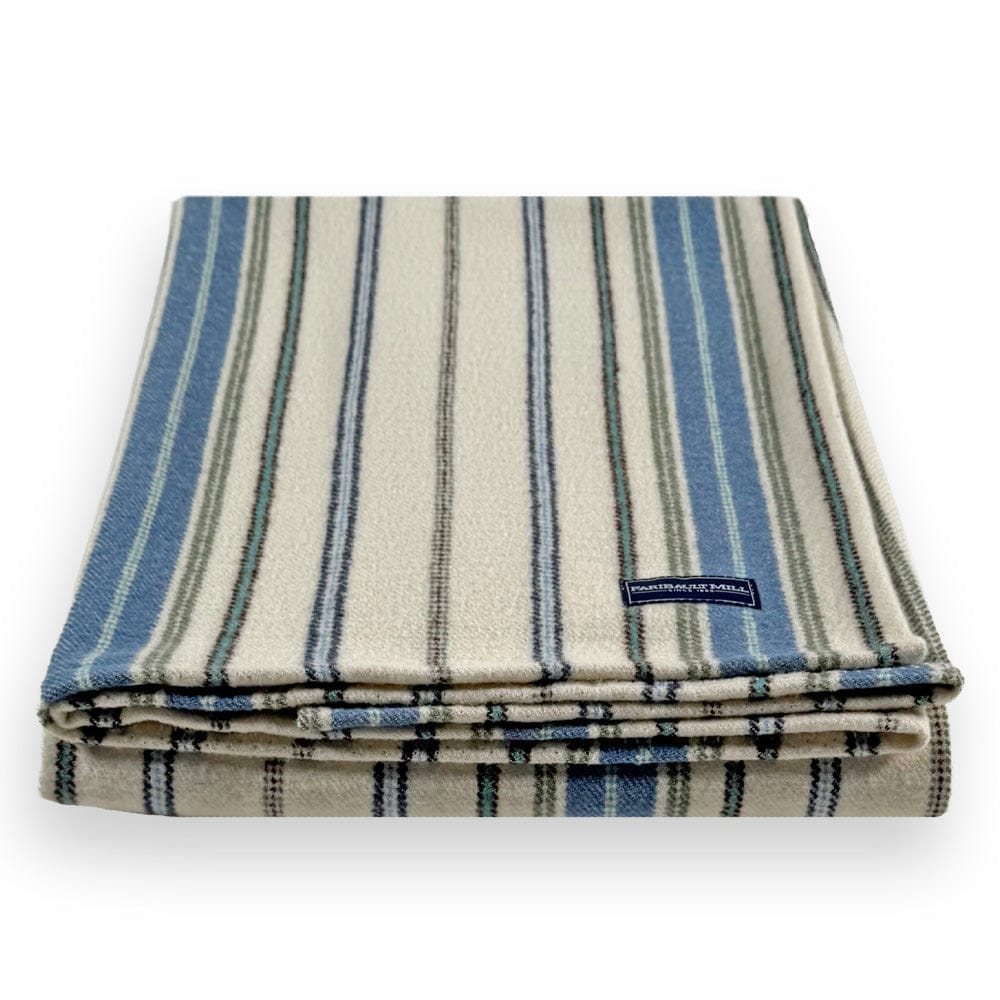 Factory Second Baja Stripe Lightweight Wool Blanket - Natural active Current Faribault Full group-gallery King Queen Solids Twin