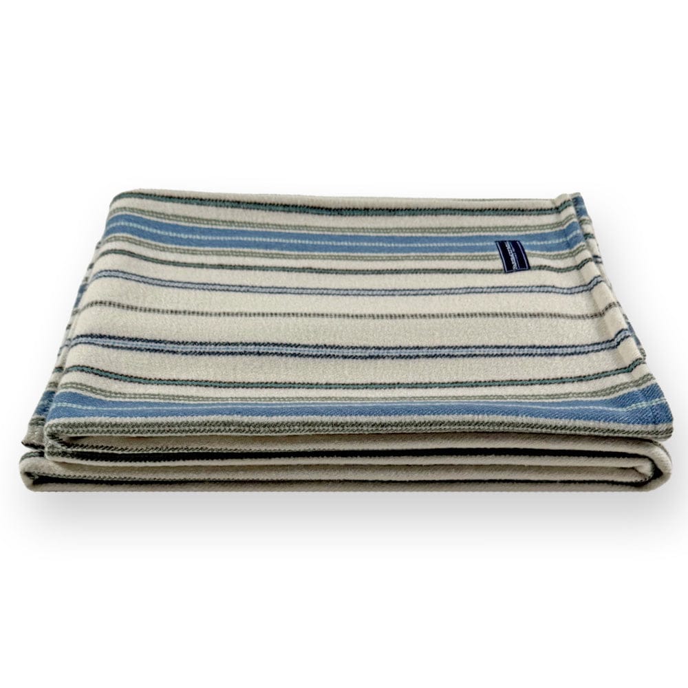 Factory Second Baja Stripe Lightweight Wool Blanket - Natural active Current Faribault Full group-gallery King Queen Solids Twin