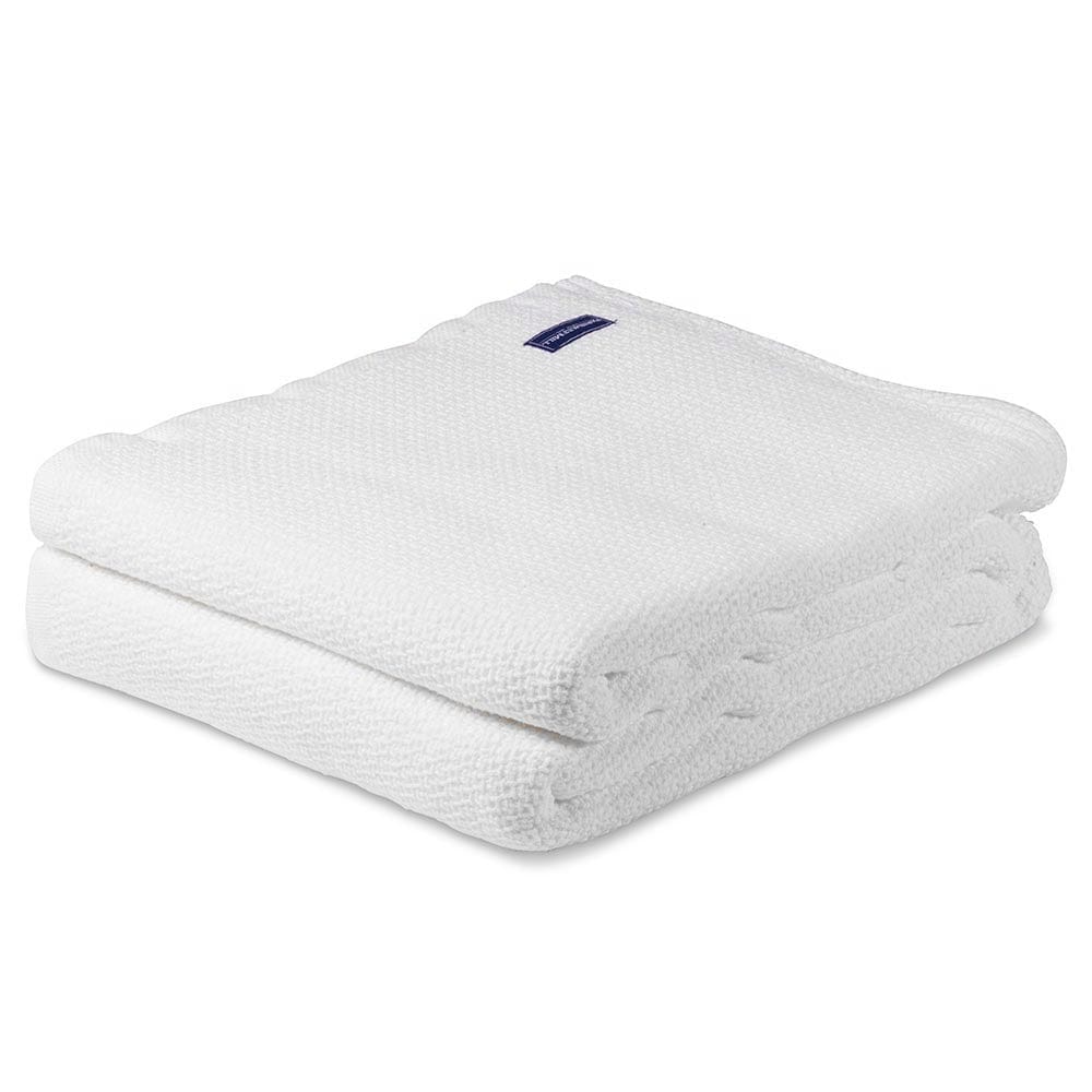 Edgecomb Cotton Blanket - White active Current Edgecomb Cotton Blanket Full group-gallery King machine washable Maine New Lower Price personalization Queen Solids Twin