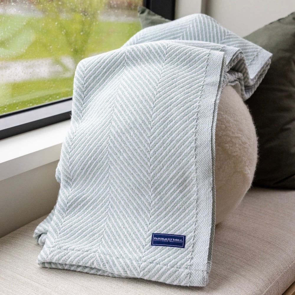 Monhegan Cotton Throw Without Fringe active All Throws Best Seller Cotton Throws Current FWM group-gallery Herringbone Collection Herringbone Throw machine washable Monhegan Cotton Throw Without Fringe Throws