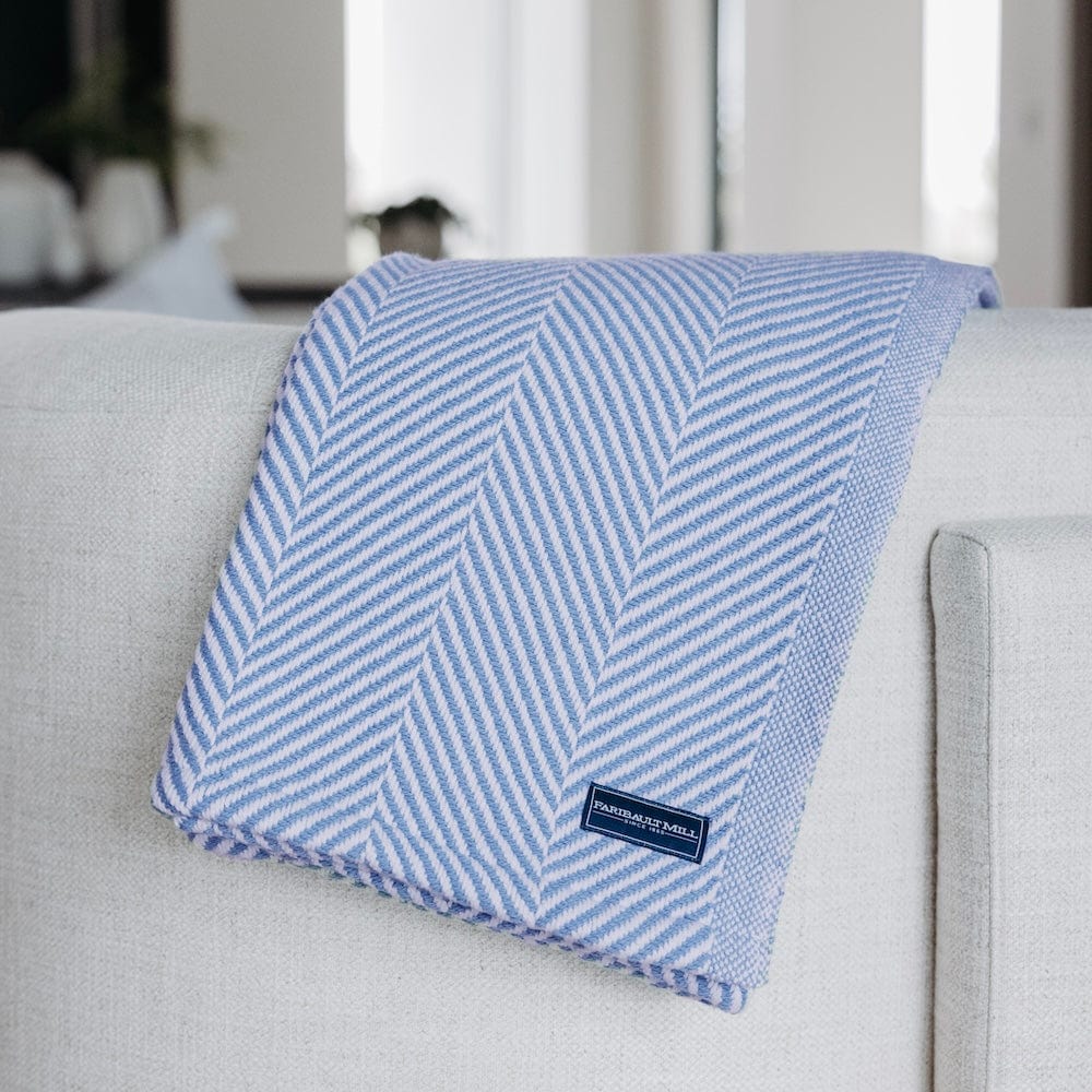 Monhegan Cotton Throw Without Fringe active All Throws Best Seller Cotton Throws Current FWM group-gallery Herringbone Collection Herringbone Throw machine washable Monhegan Cotton Throw Without Fringe Throws