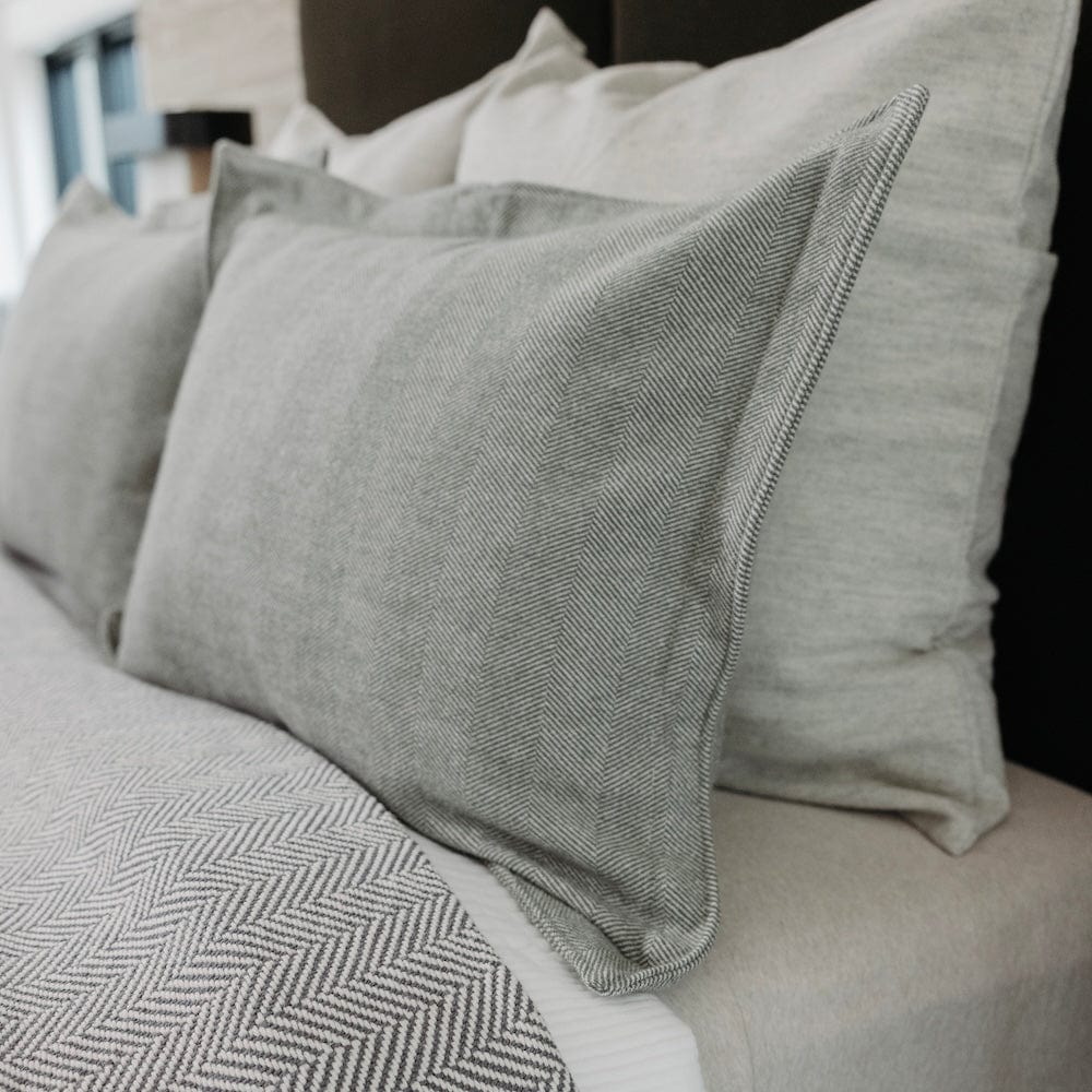 Coastal Cottage Herringbone Wool Sham active Bed Shams Coastal Cottage Herringbone Wool Sham Current group-gallery machine washable New Lower Price