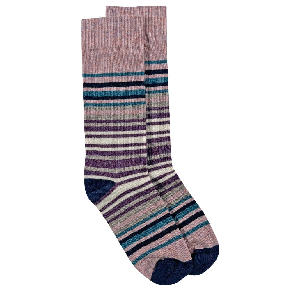 Festival Stripe Wool Socks Pink Purple Socks