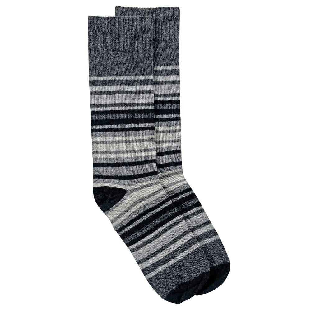 Festival Stripe Wool Socks Charcoal Socks