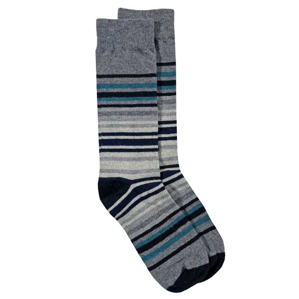 Festival Stripe Wool Socks Teal Socks