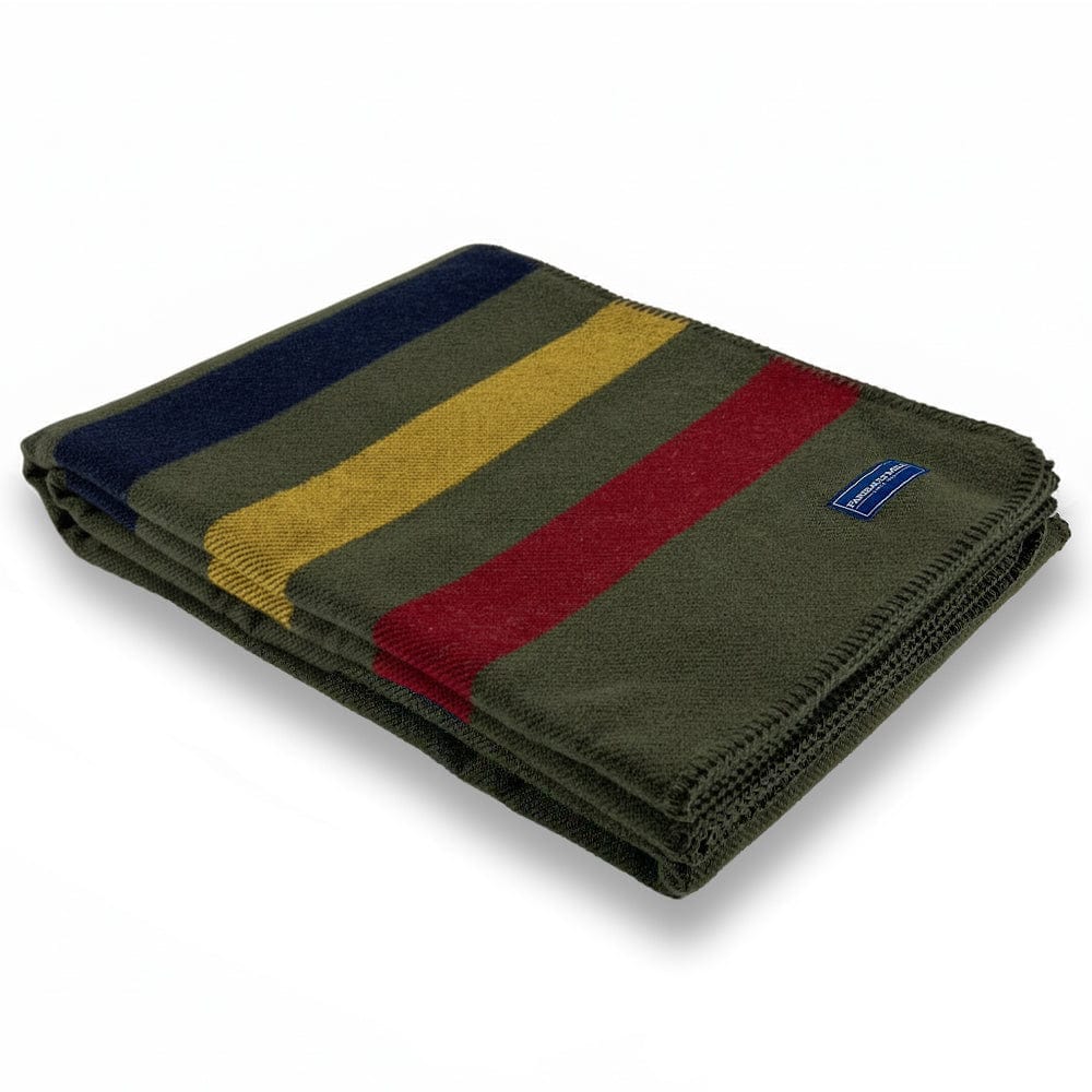 Factory Second Frontier Wool Throw Blanket - Olive active Dry clean or hand wash Factory Second Frontier Wool Throw