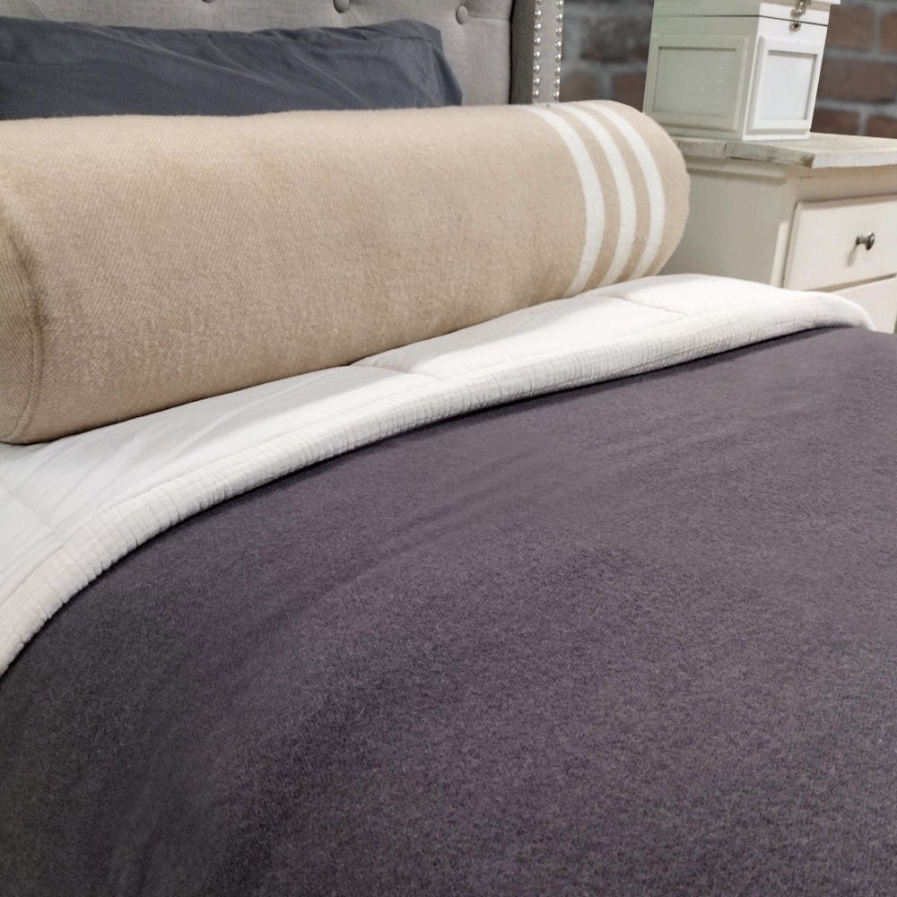 Factory Second Pure & Simple Wool Blanket - Charcoal active Factory Second Pure & Simple Wool Blanket Full King machine washable Queen Solids Twin