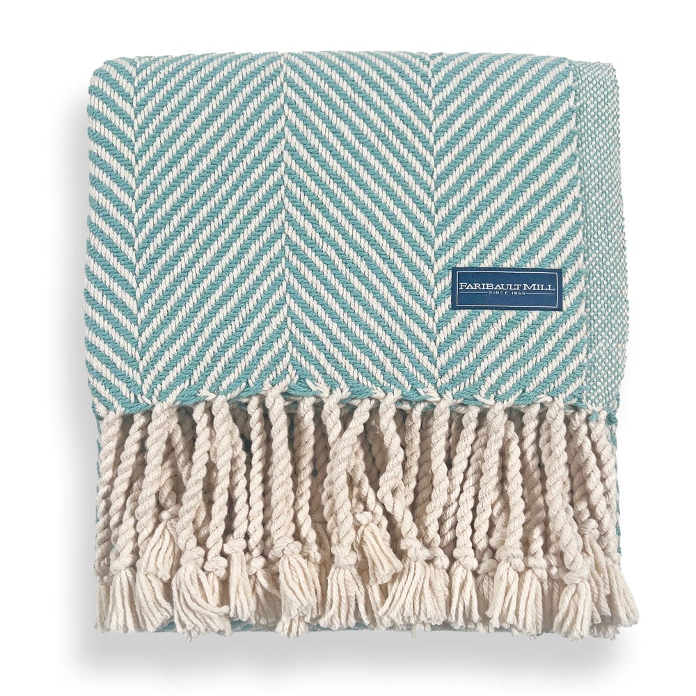 Monhegan Cotton Throw With Fringe active All Throws Best Seller Cotton Throws Current FWM group-gallery Herringbone Collection Herringbone Throw machine washable Monhegan Cotton Throw With Fringe Regular Priced Throws