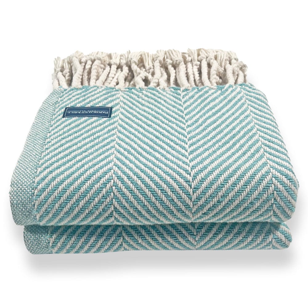 Monhegan Cotton Throw With Fringe active All Throws Best Seller Cotton Throws Current FWM group-gallery Herringbone Collection Herringbone Throw machine washable Monhegan Cotton Throw With Fringe Regular Priced Throws