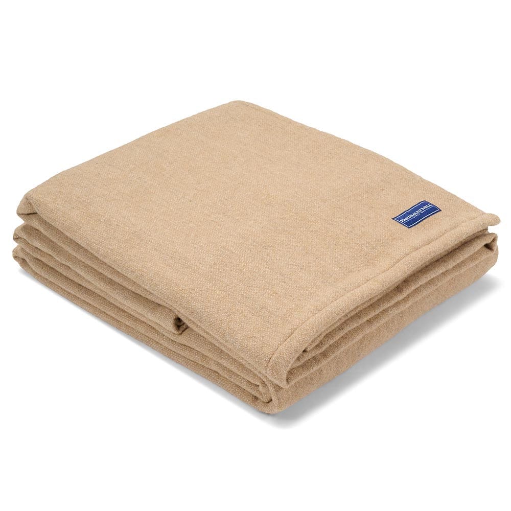 Lakefront Wool Blanket - Heritage Beige active Current Faribault Full group-gallery King Lakefront Wool Blanket machine washable New Lower Price personalization Queen Solids Twin