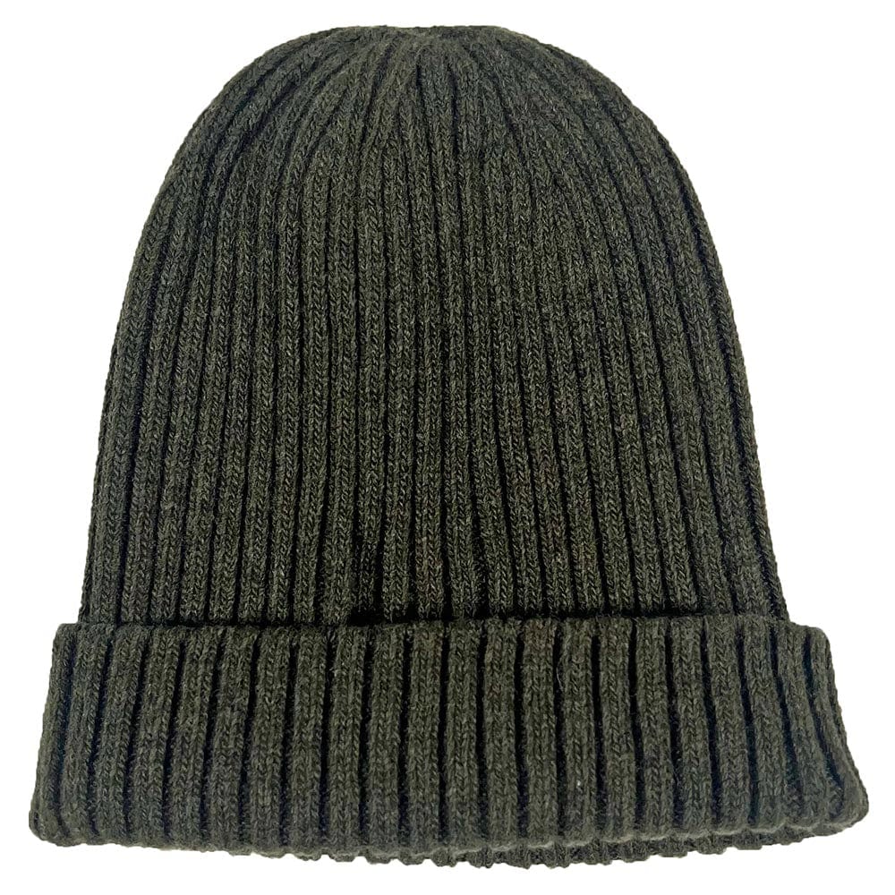 Lambswool Rib Beanie Olive