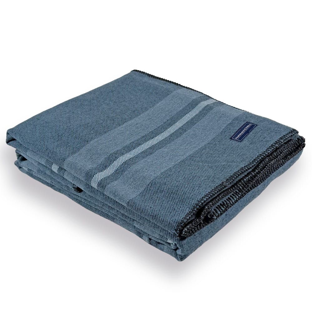 Limited Edition Cabin Wool Blanket - Sky Blue Queen active Cabin Wool Blanket Current Faribault Full group-gallery King machine washable Queen Stripes Twin