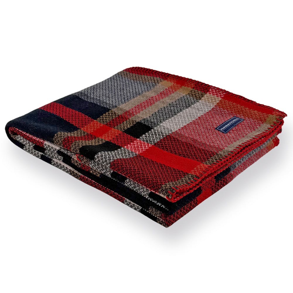 Limited Edition Plaid Throw Blanket - Red/Black 50" x 63" active Buffalo Check Wool Throw Current Faribault Full Price group-gallery machine washable Patterns & Plaids