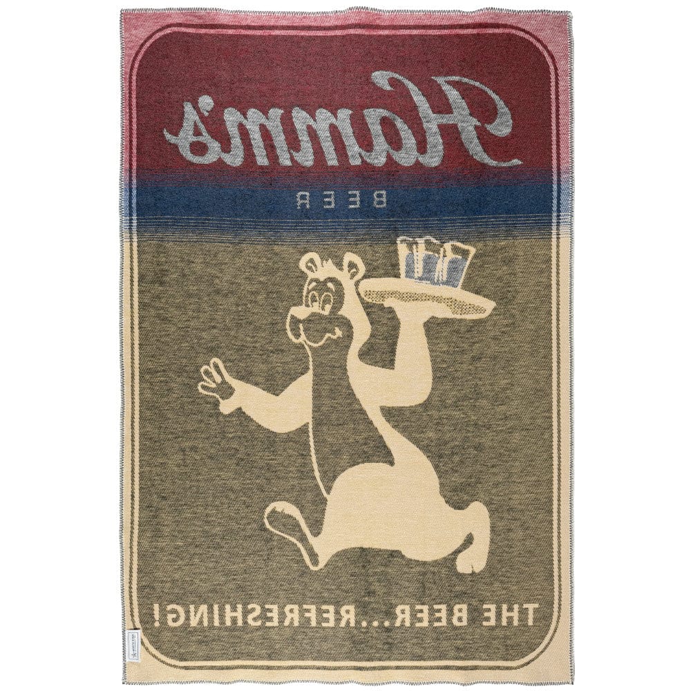 North Star Hamm's Beer Bear Bar Tender Throw Current Faribault Full Price group-gallery Machine Washable New Lower Price sustainable throws