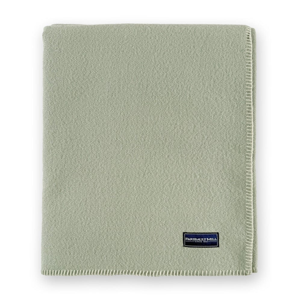 Factory Second Pure & Simple Wool Blanket Seaglass Green