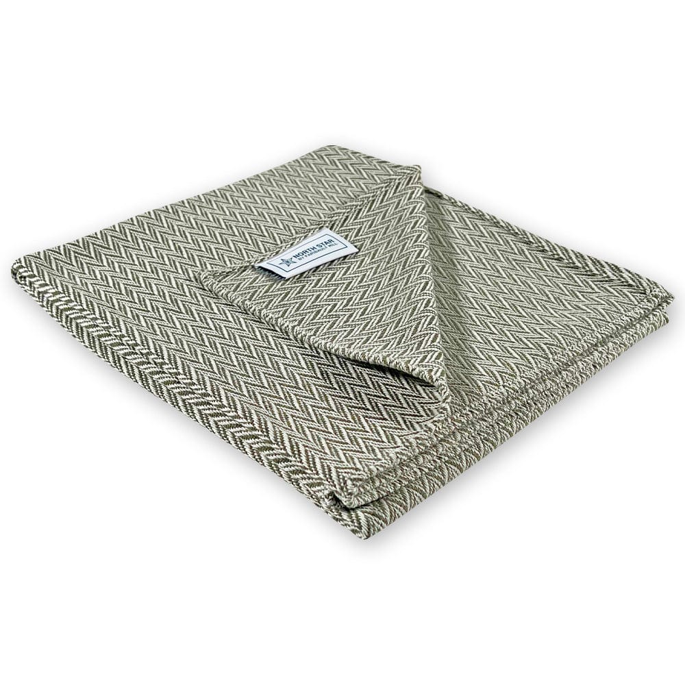 North Star Reverse Twill Throw - Green 50" x 60" Current Faribault group-gallery Machine Washable north star North Star Reverse Twill Throw sustainable throws