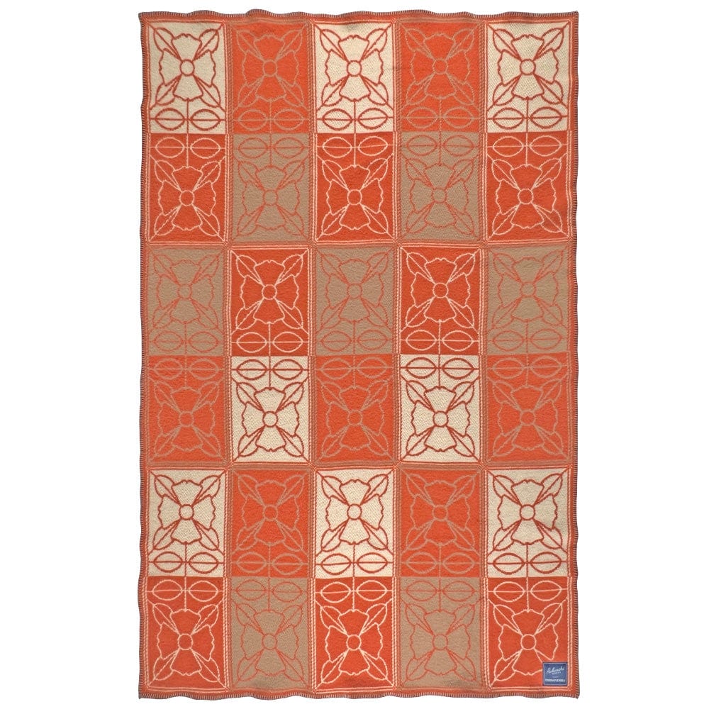 Factory Second Rubinski Works Four Directions Flora Throw Orange active Artist Collection Current Dry clean or hand wash