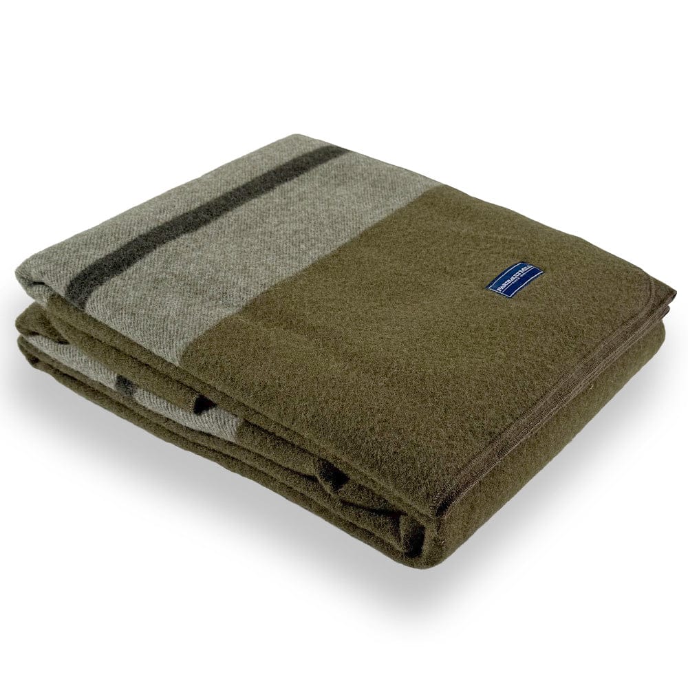 Scout Wool Camp Blanket Moss Green