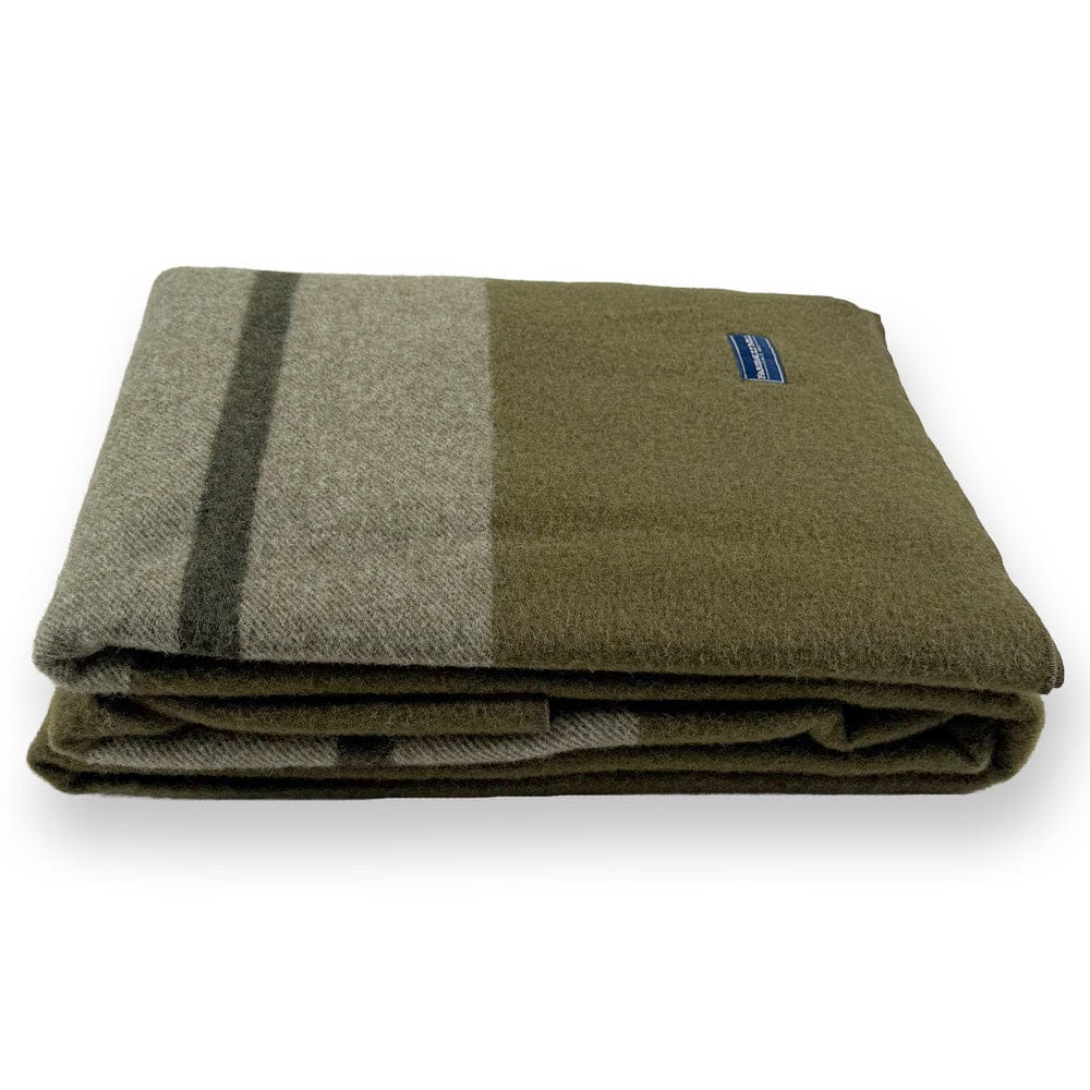 Factory Second Scout Wool Camp Blanket - Moss Green active Current Full King machine washable Queen Scout Wool Camp Blanket Stripes Twin