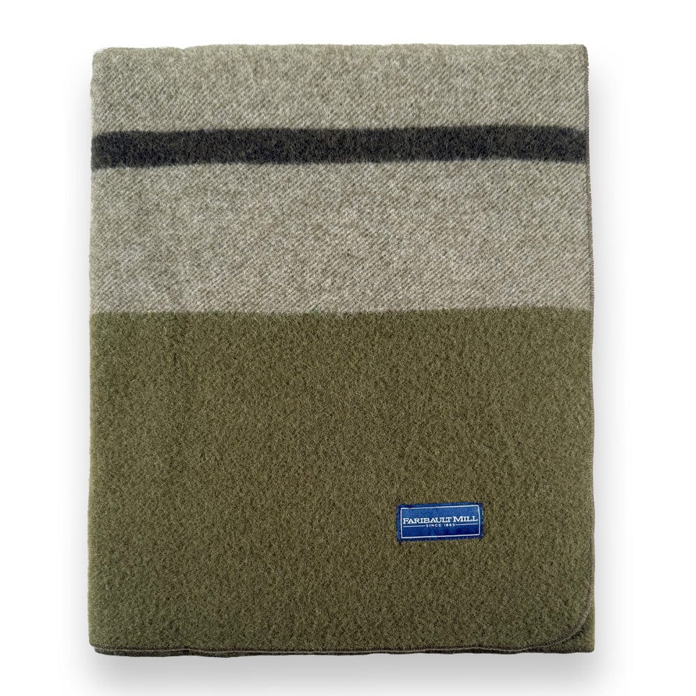 Factory Second Scout Wool Camp Blanket - Moss Green active Current Full King machine washable Queen Scout Wool Camp Blanket Stripes Twin