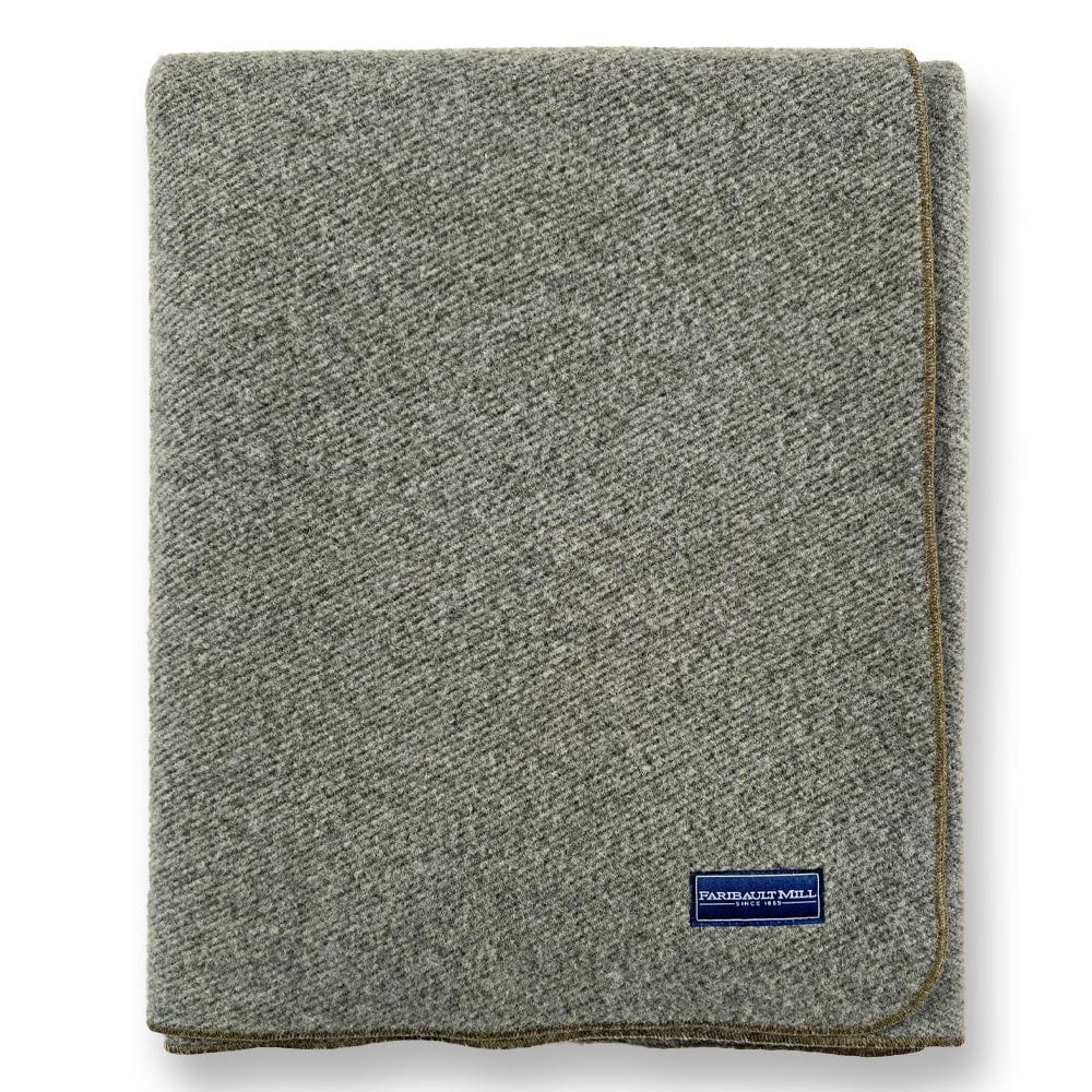 Factory Second Summit Wool Blanket Olive