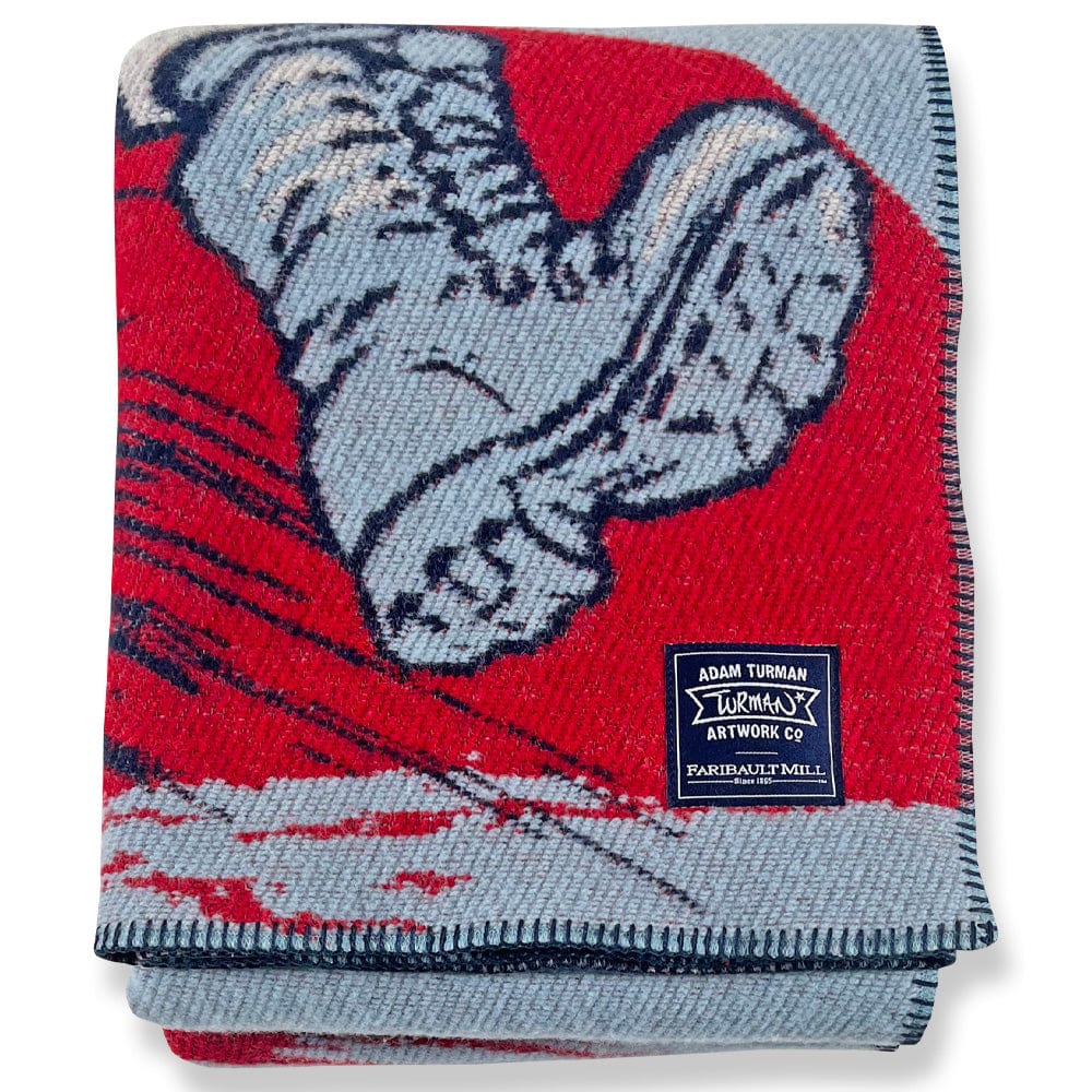 Factory Second Adam Turman Paul Bunyan & Babe the Blue Ox Throw active Artist Collection Current Dry clean or hand wash Factory Second Adam Turman Wool Throw