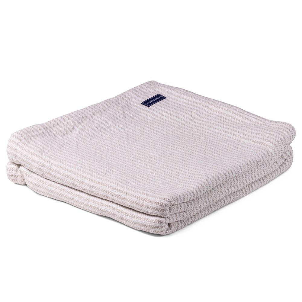 Winslow Cotton Blanket - Oyster active Current Full group-gallery King machine washable Queen Stripes Twin Winslow Cotton Blanket