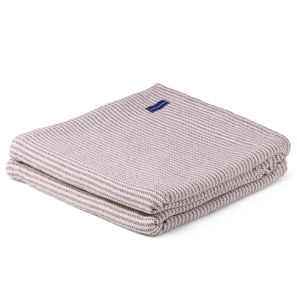 Winslow Cotton Blanket - Slate active Current Full group-gallery King machine washable Queen Stripes Twin Winslow Cotton Blanket