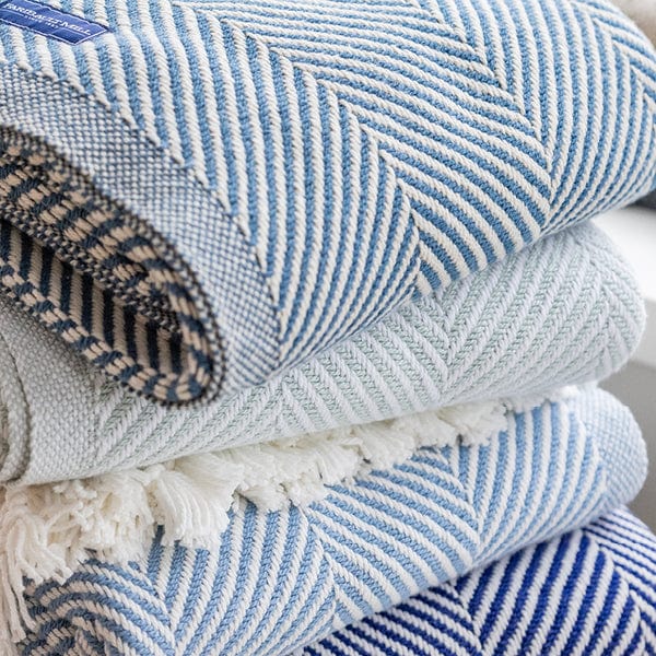 Monhegan Cotton Throw Without Fringe active All Throws Best Seller Cotton Throws Current FWM group-gallery Herringbone Collection Herringbone Throw machine washable Monhegan Cotton Throw Without Fringe Throws